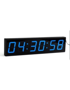 Reloj digital LED rojo grande con segundos