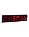 Reloj digital LED rojo grande con segundos