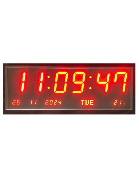 Reloj digital Alcotime, con temperatura y calendario