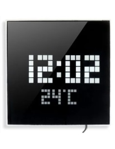 Reloj de Pared LED con Temperatura y Espejo | Diseño Moderno 25 cm