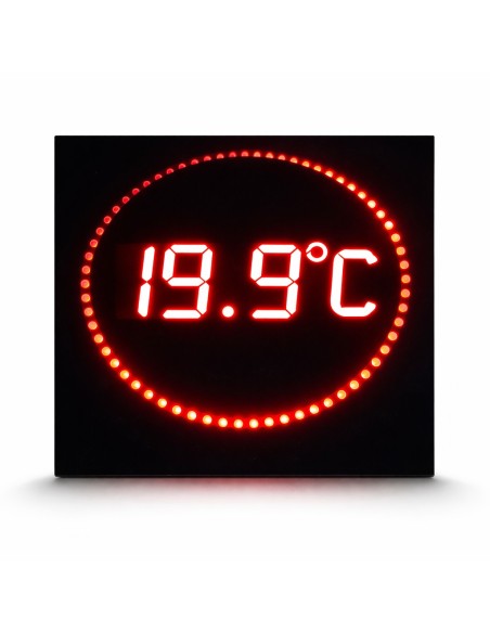 Reloj led roj con segundos en circulo