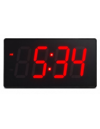 Reloj de pared digital led rojo con mando a distancia