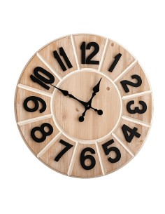 Reloj pared madera, numeros grandes