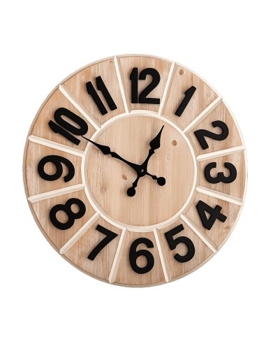 Reloj pared madera, numeros grandes