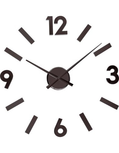 Reloj pared diseño numeros negro