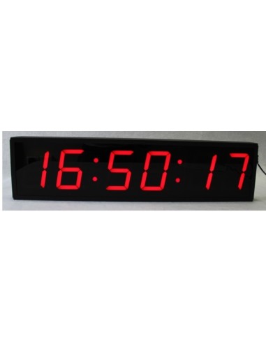 Reloj digital LED rojo grande con segundos
