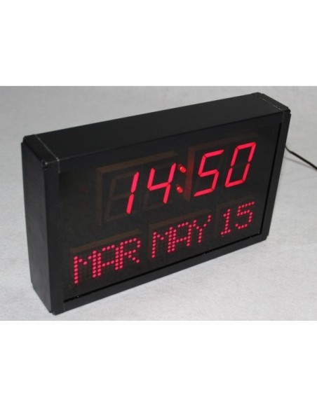 Reloj digital LED rojo con calendario