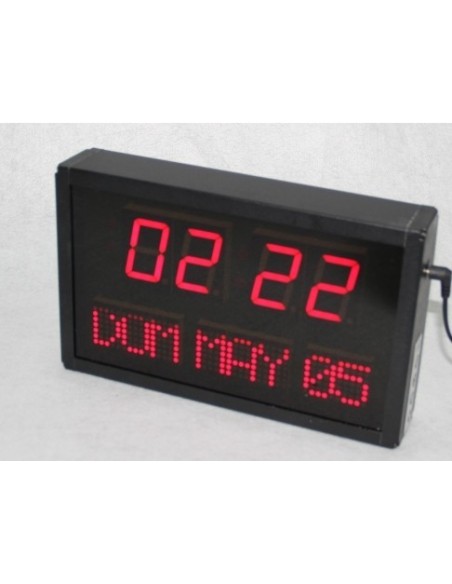 Reloj digital LED rojo con calendario