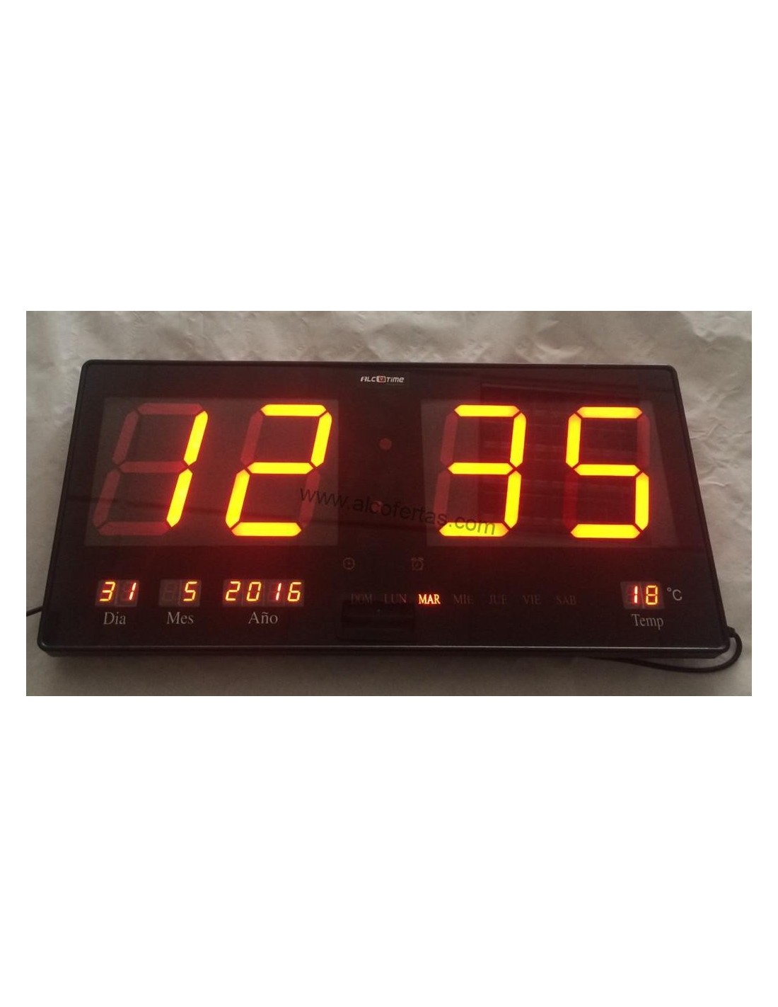 Representación exégesis Penélope Reloj pared digital con alarma, digito 10,5cm