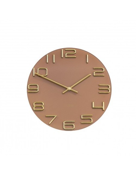 Reloj pared cristal marron