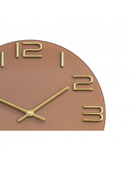 Reloj pared cristal marron