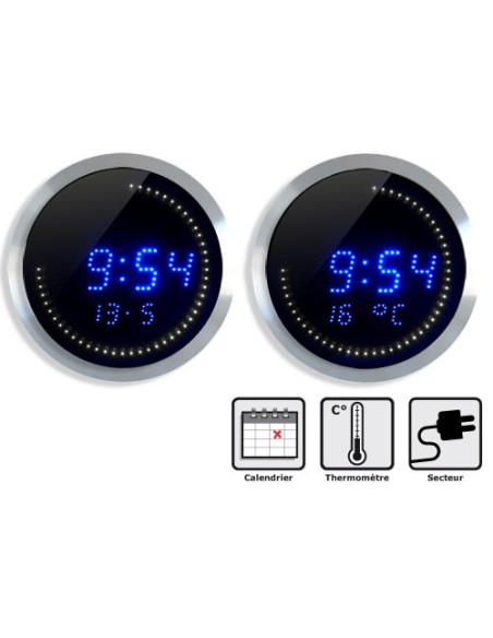 Digital reloj led azul y blanco