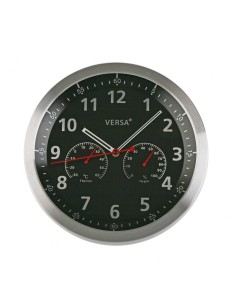 Reloj de pared analógico con termómetro y humedad (Reloj pared)