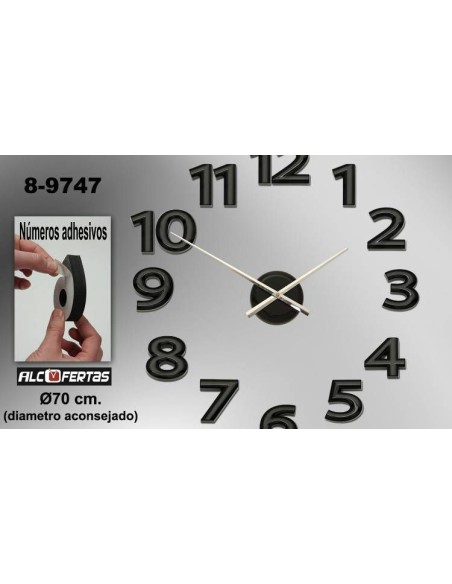 Reloj de pared adhesivo
