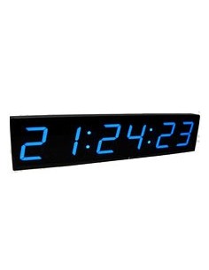 Reloj digital LED rojo grande con segundos 2