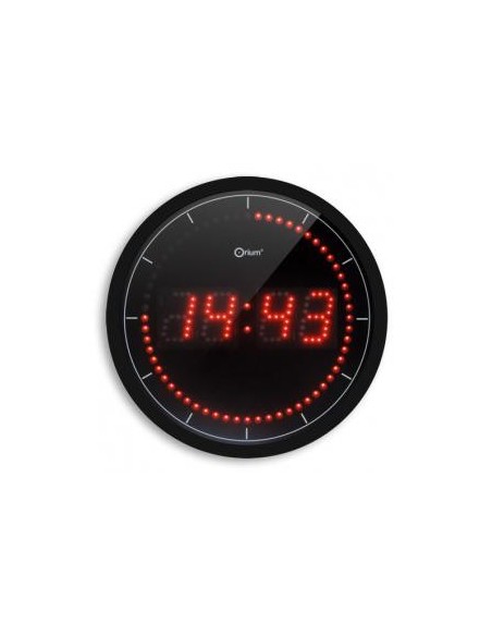 Reloj digital de pared redondo LED color rojo