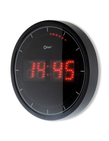 Reloj digital de pared redondo LED color rojo