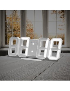 Despertador Digital, led blanco pequeño