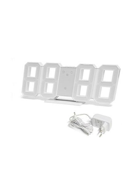Despertador Digital, led blanco pequeño