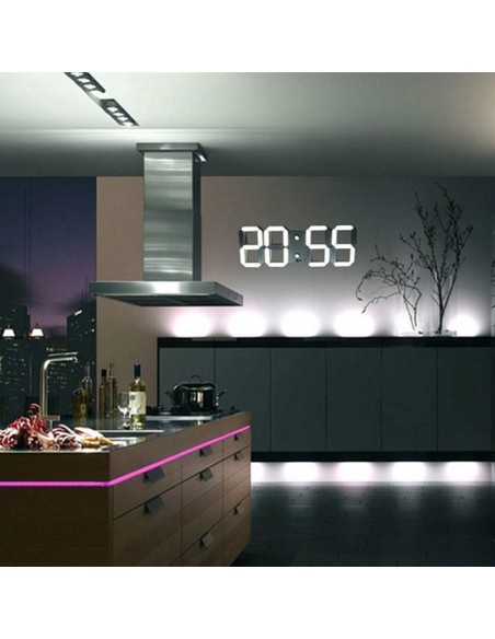 Despertador Digital, led blanco pequeño