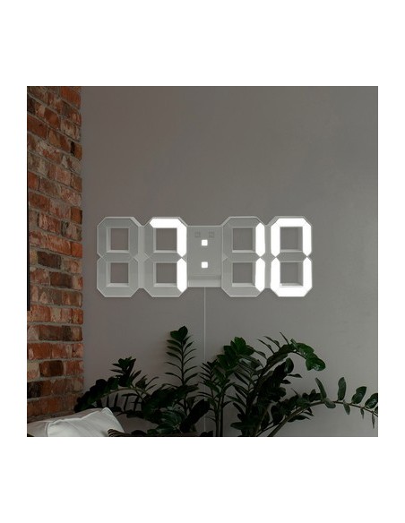 Despertador Digital, led blanco pequeño