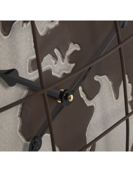 Reloj decorativo pared, mapamundi 60cm