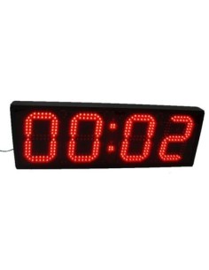 Reloj digital LED rojo puntos