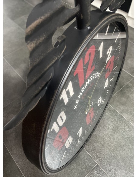 Reloj pared madera metal